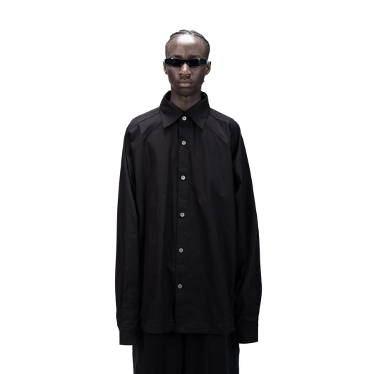 DETACHABLE L-S SHIRT - BLACK