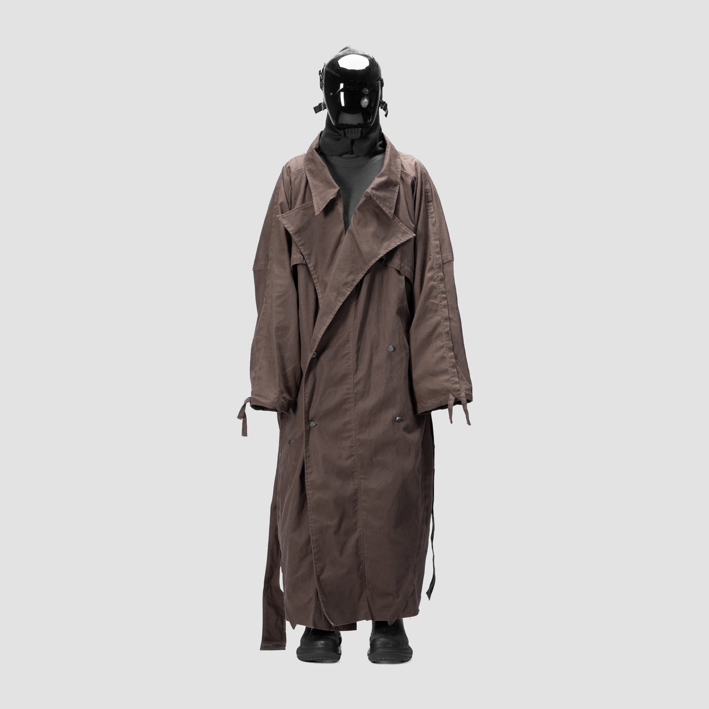 BAT PANEL TRENCH COAT - BROWN