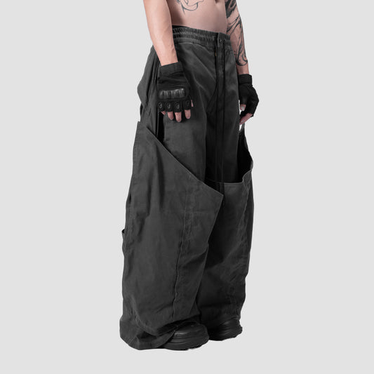 DOUBLE LAYER PANTS - GREY