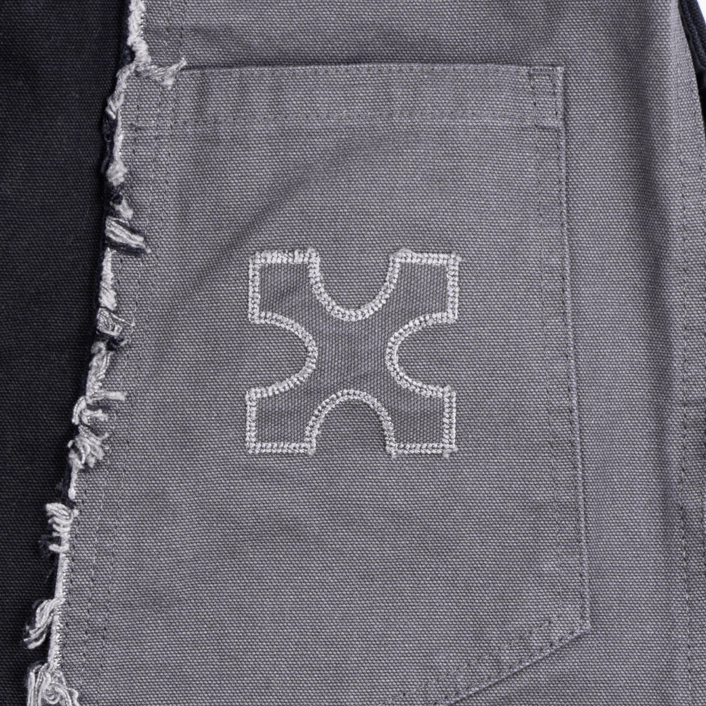 ASYMMETRICAL JORTS - BLACK