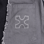 ASYMMETRICAL JORTS - BLACK