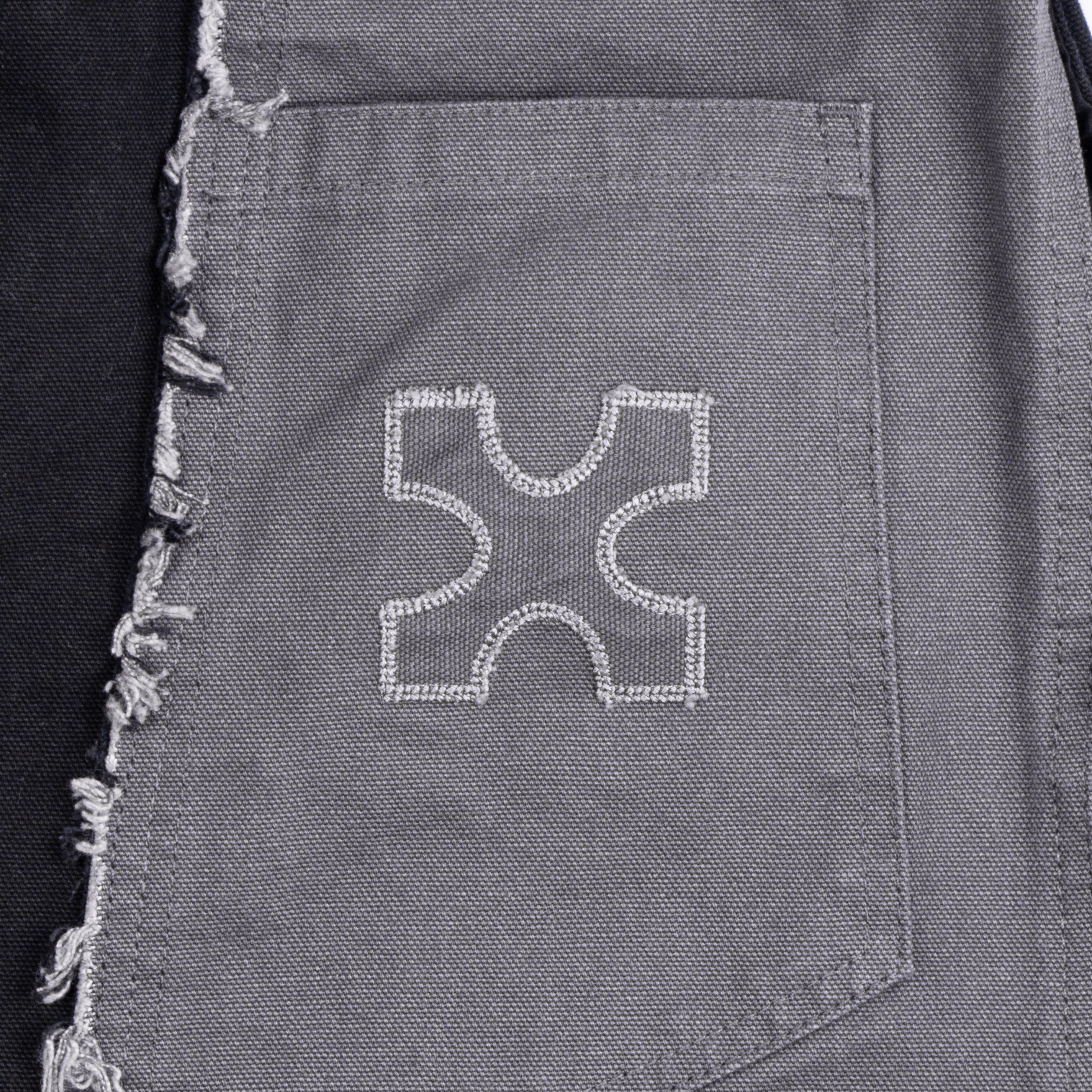 ASYMMETRICAL JORTS - BLACK