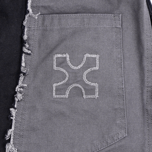 ASYMMETRICAL JORTS - BLACK