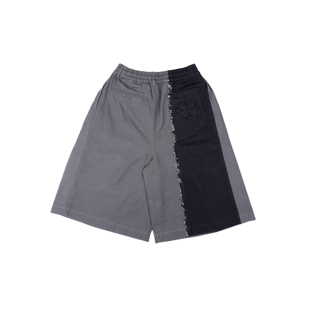 ASYMMETRICAL JORTS - GREY