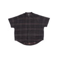 MANDARIN BACK PLEATED SHIRT - FLANNEL