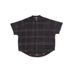 MANDARIN BACK PLEATED SHIRT - FLANNEL