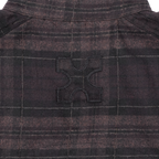 MANDARIN BACK PLEATED SHIRT - FLANNEL