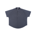 MANDARIN BACK PLEATED SHIRT - CHECKERED