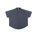 MANDARIN BACK PLEATED SHIRT - CHECKERED
