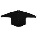 MANDARIN COLLAR L/S SHIRT - BLACK