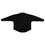 MANDARIN COLLAR L/S SHIRT - BLACK