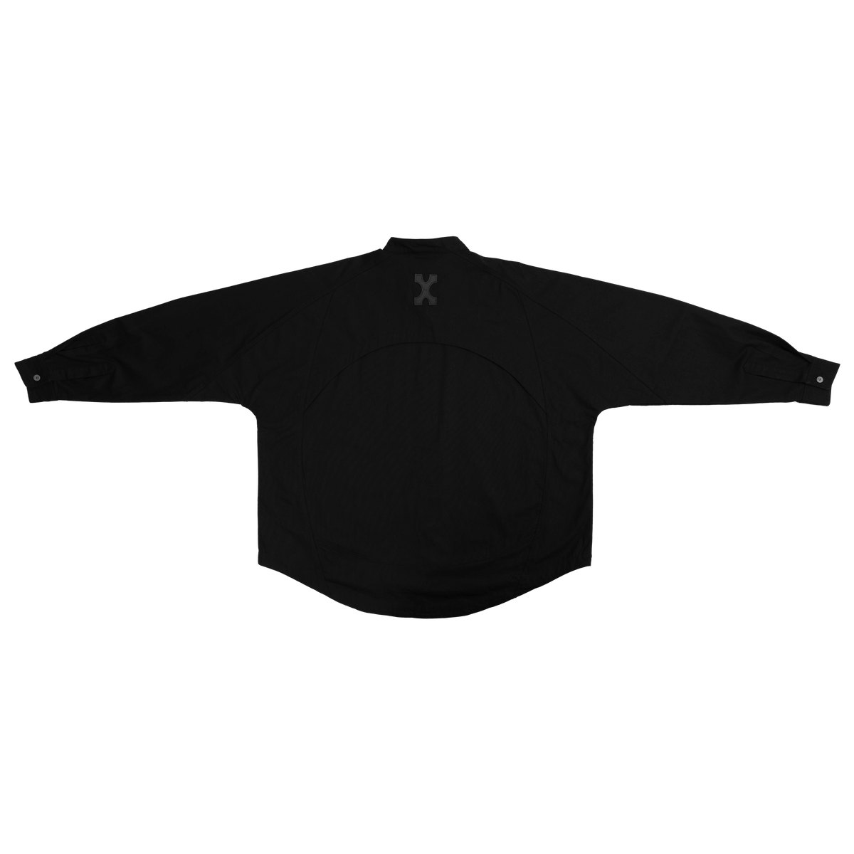 MANDARIN COLLAR L/S SHIRT - BLACK