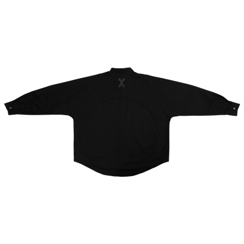 MANDARIN COLLAR L/S SHIRT - BLACK