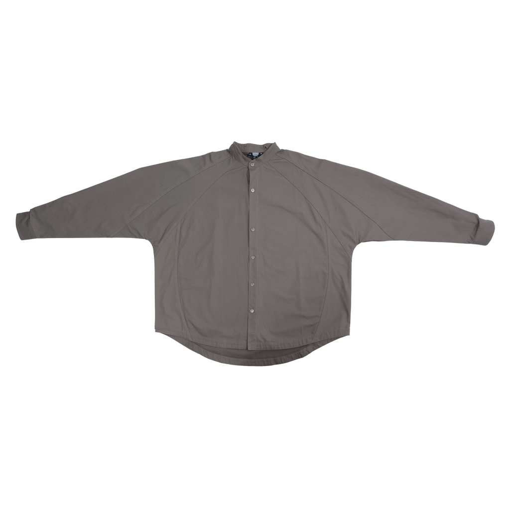 MANDARIN COLLAR L/S SHIRT - GREY