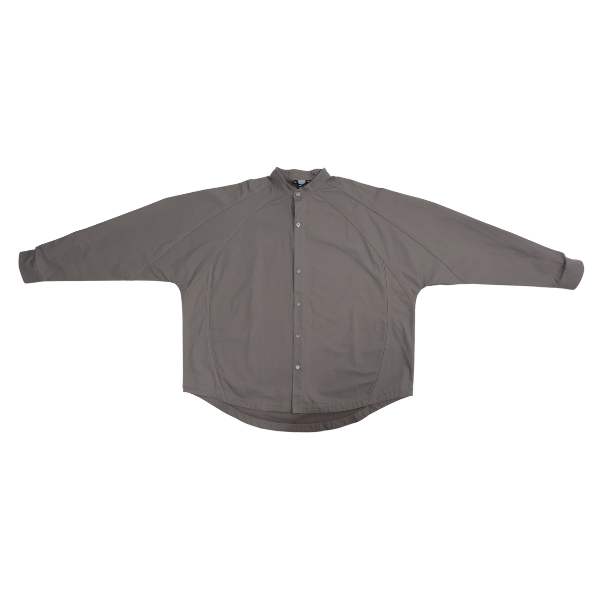 MANDARIN COLLAR L/S SHIRT - GREY