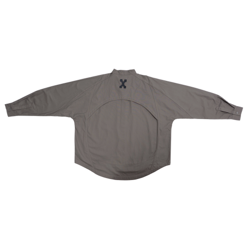 MANDARIN COLLAR L/S SHIRT - GREY