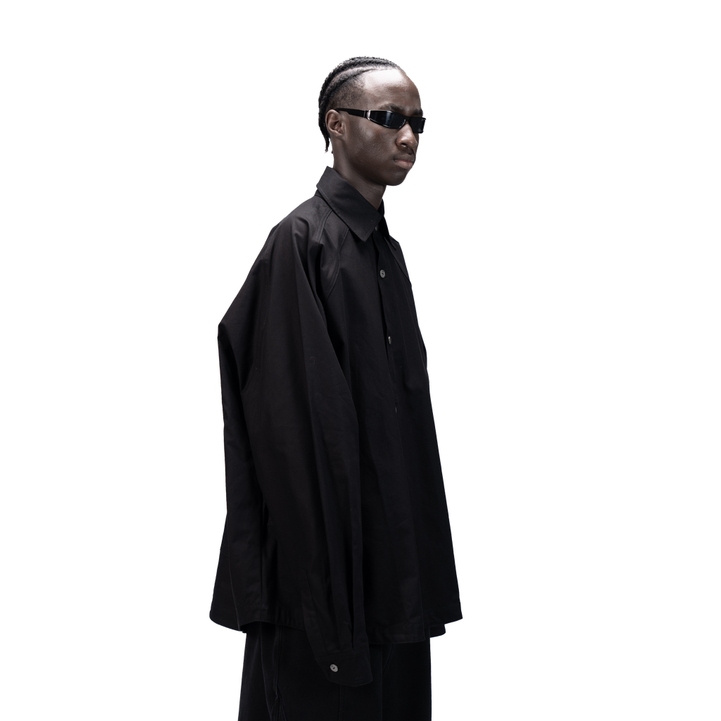 DETACHABLE L-S SHIRT - BLACK