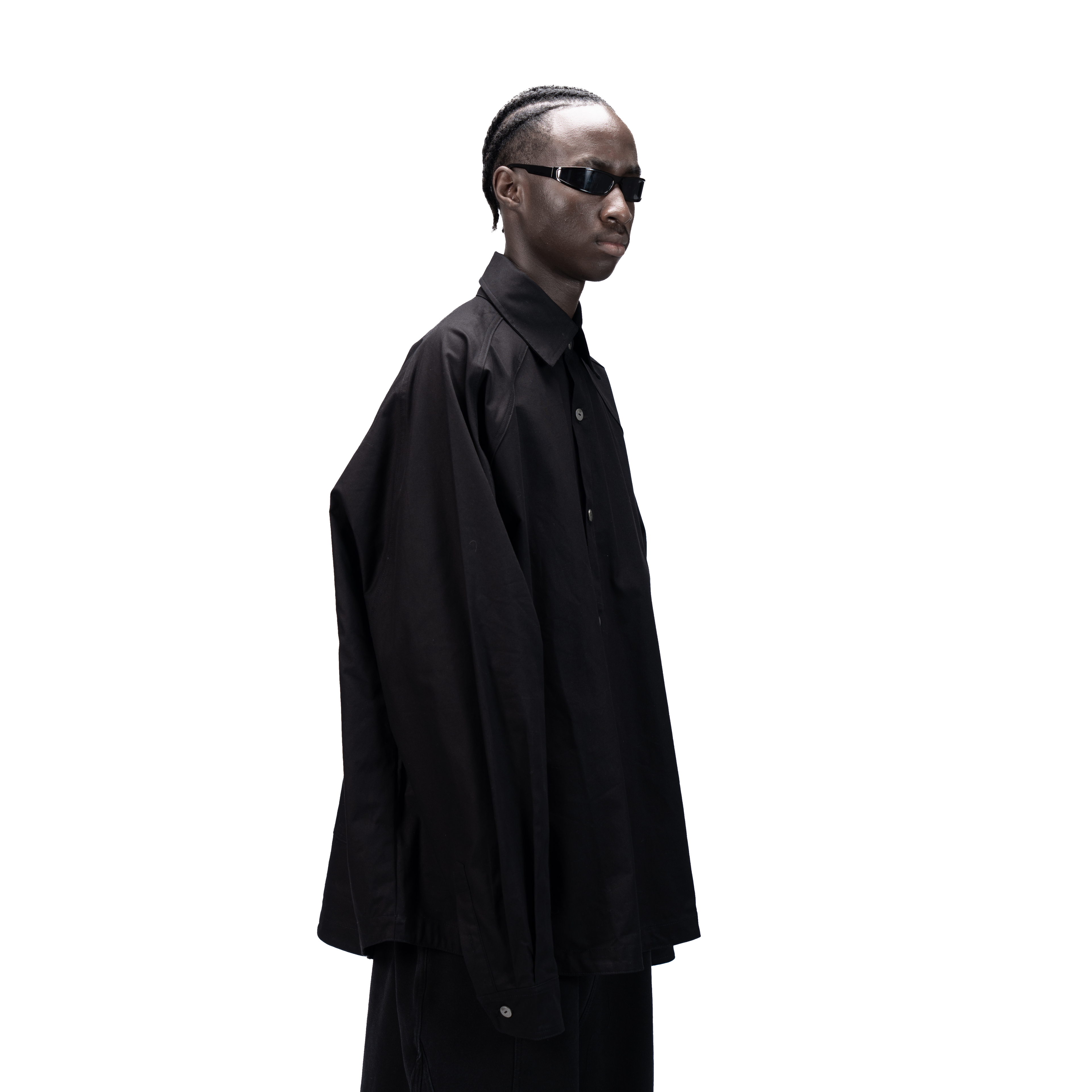 DETACHABLE L-S SHIRT - BLACK