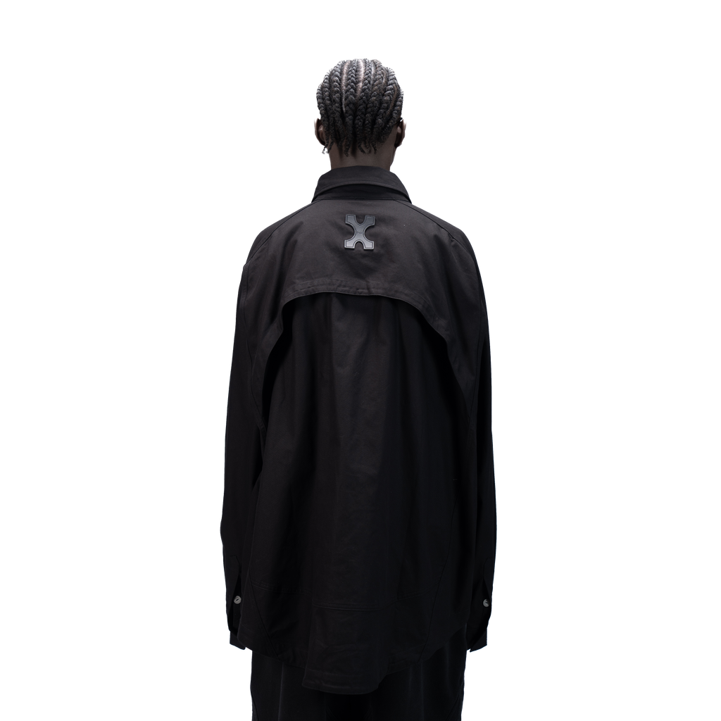 DETACHABLE L-S SHIRT - BLACK