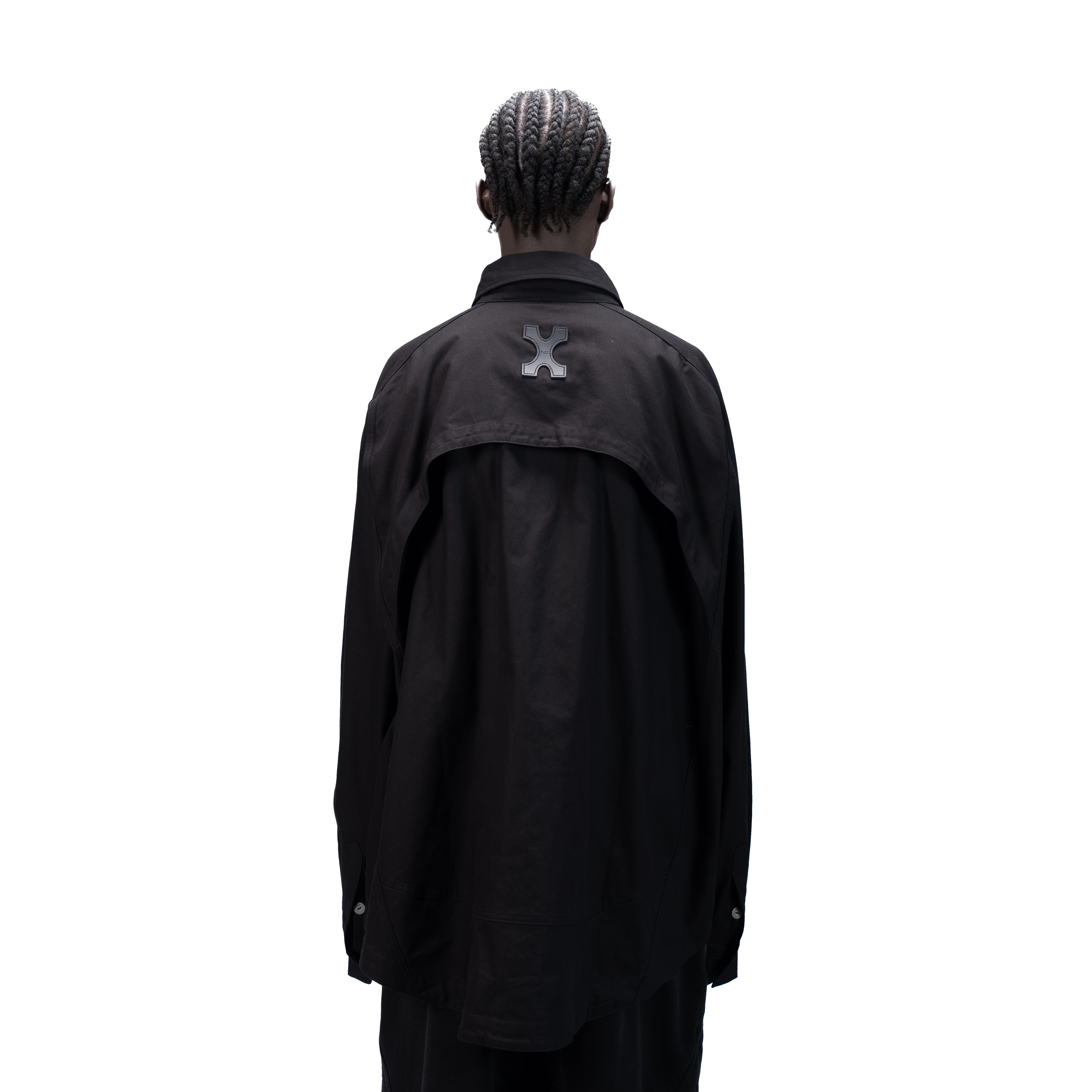 DETACHABLE L-S SHIRT - BLACK