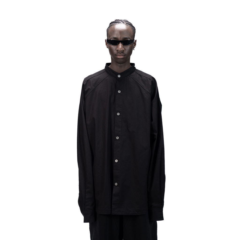 DETACHABLE L-S SHIRT - BLACK