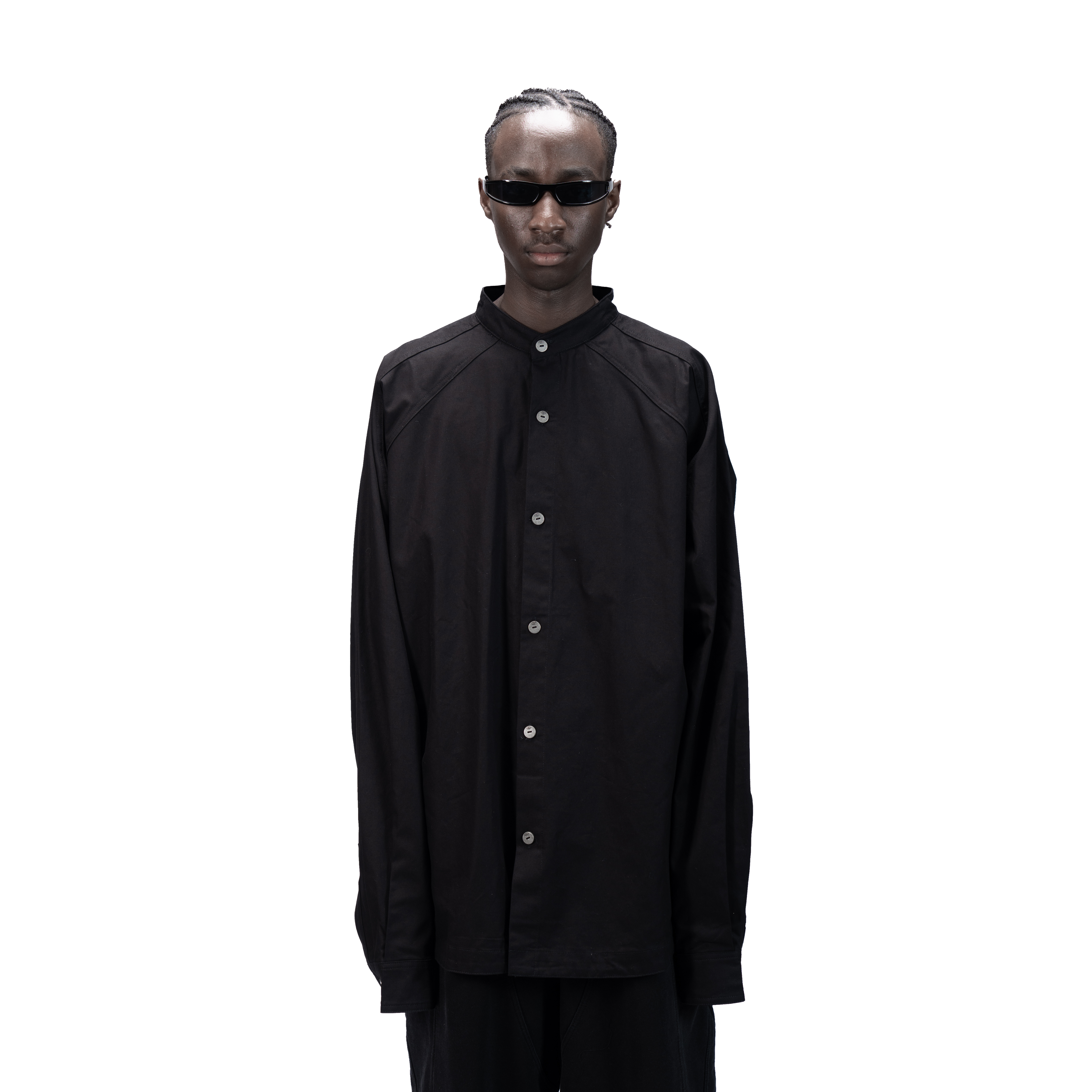 DETACHABLE L-S SHIRT - BLACK