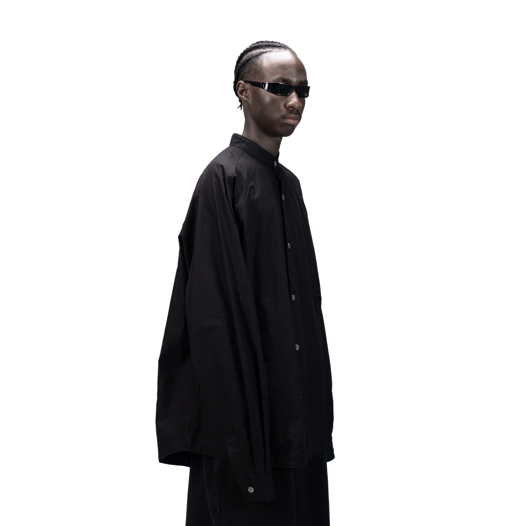 DETACHABLE L-S SHIRT - BLACK