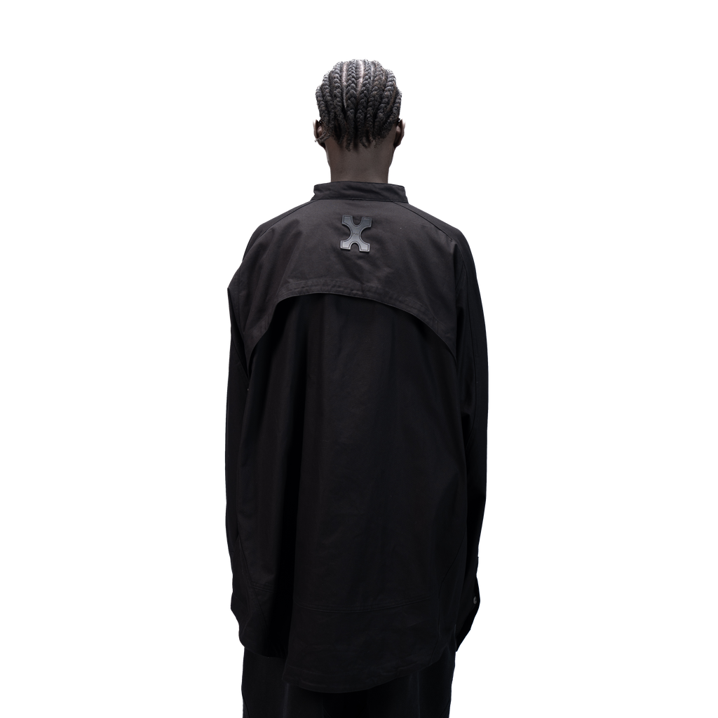 DETACHABLE L-S SHIRT - BLACK