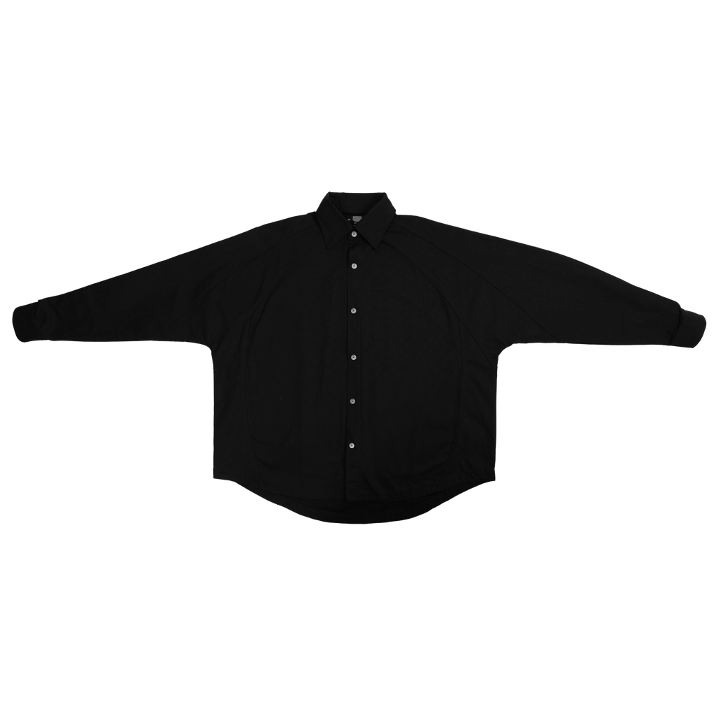 DETACHABLE L-S SHIRT - BLACK