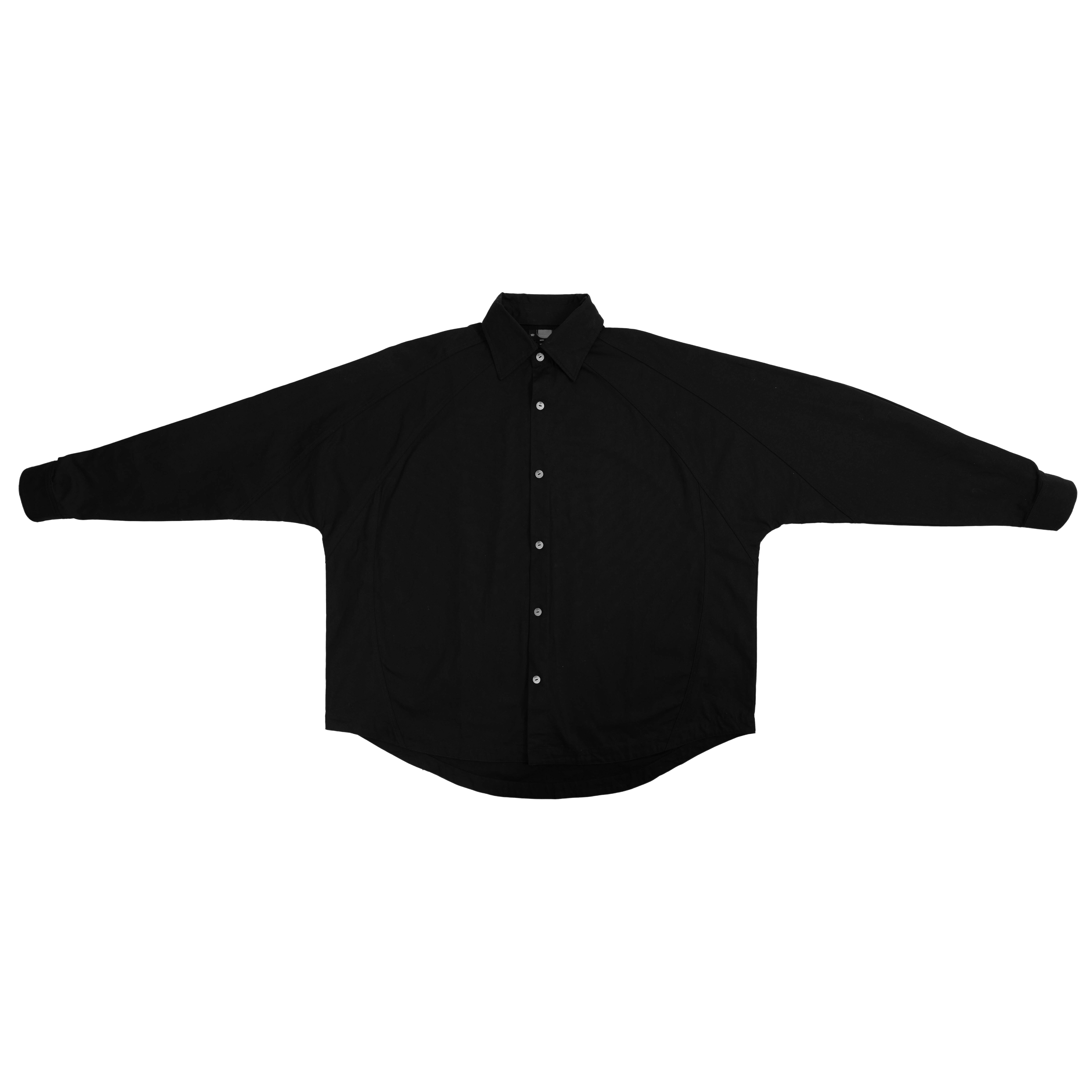 DETACHABLE L-S SHIRT - BLACK