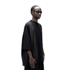 ASYMMETRICAL T-SHIRT - BLACK