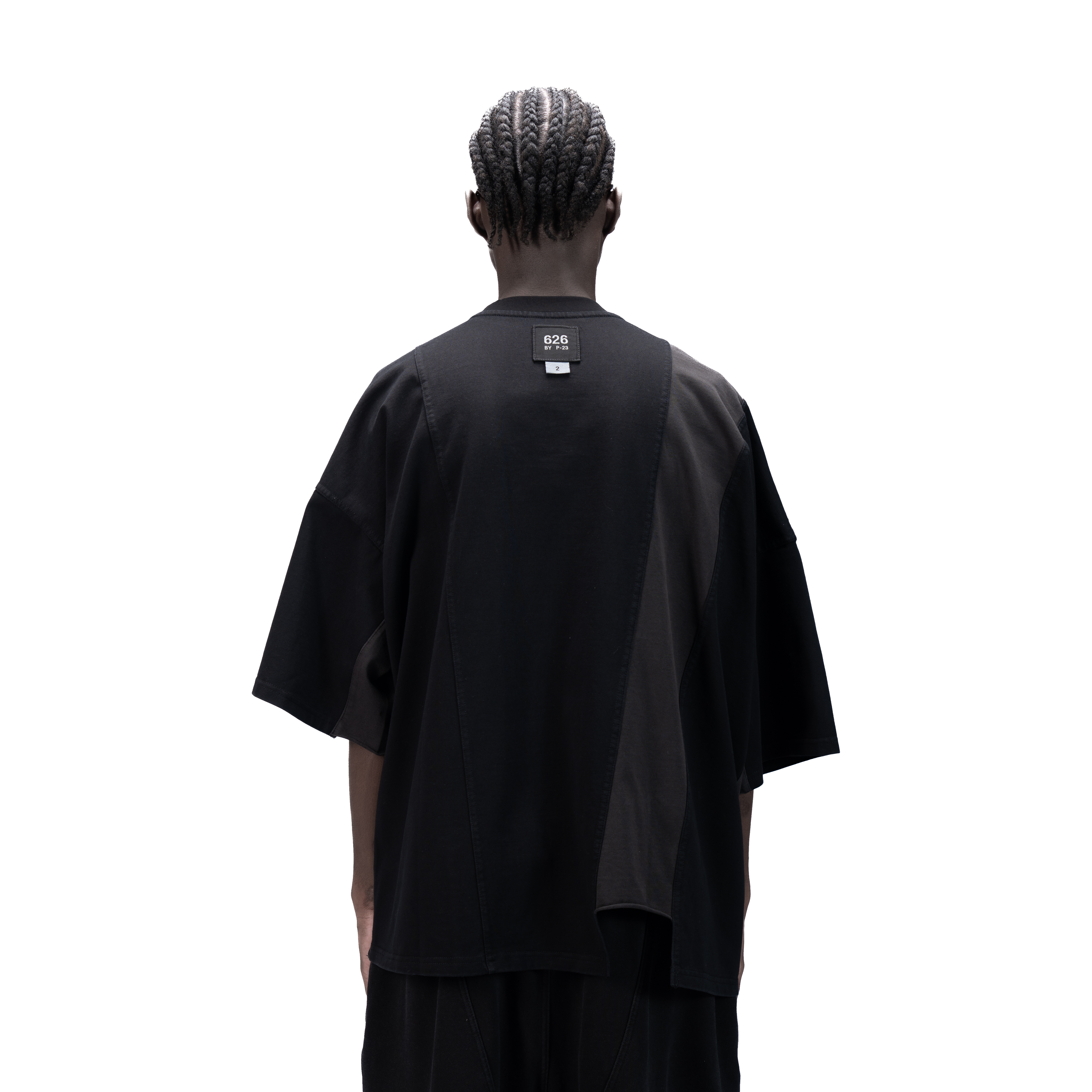 ASYMMETRICAL T-SHIRT - BLACK