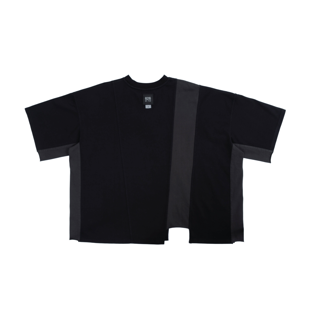 ASYMMETRICAL T-SHIRT - BLACK