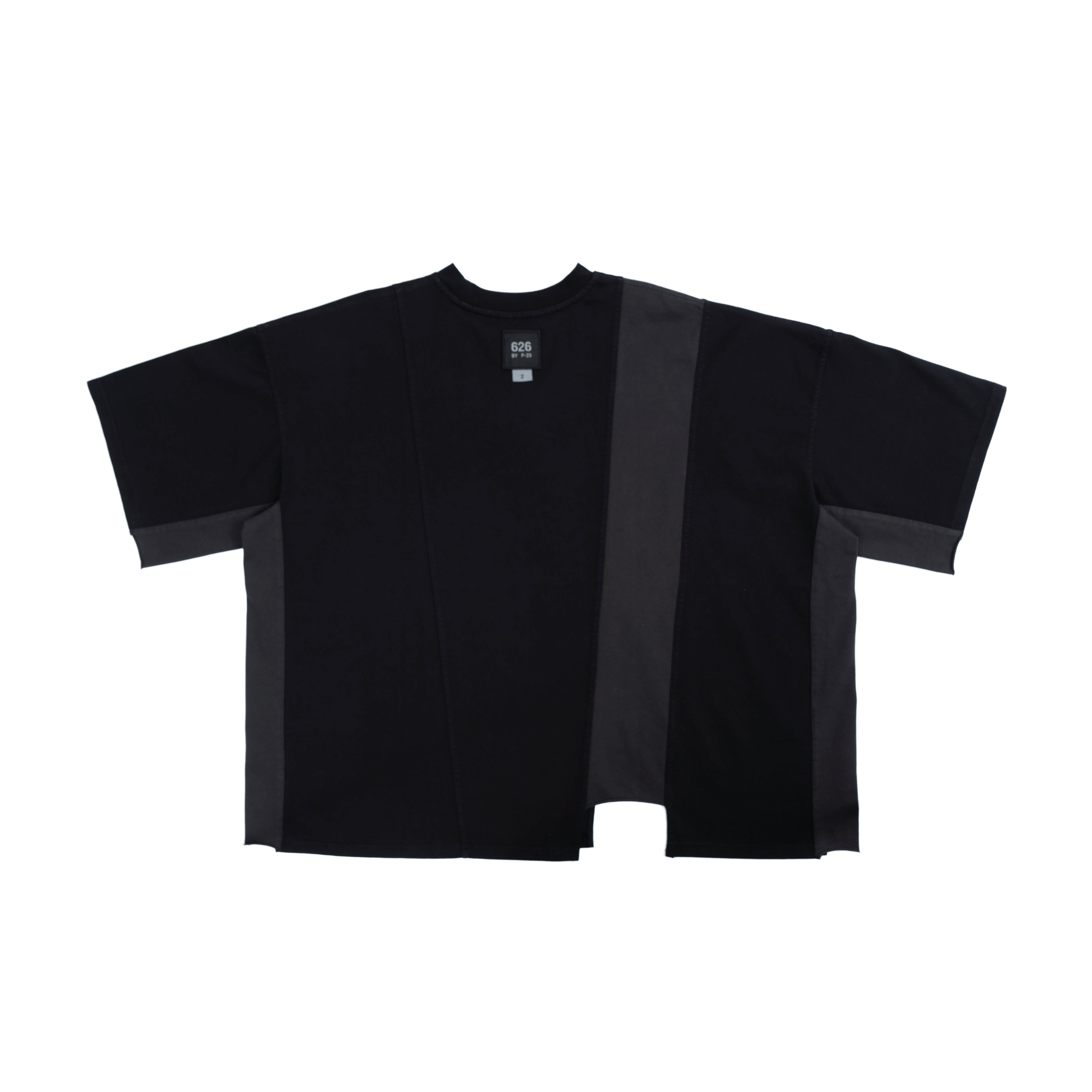 ASYMMETRICAL T-SHIRT - BLACK