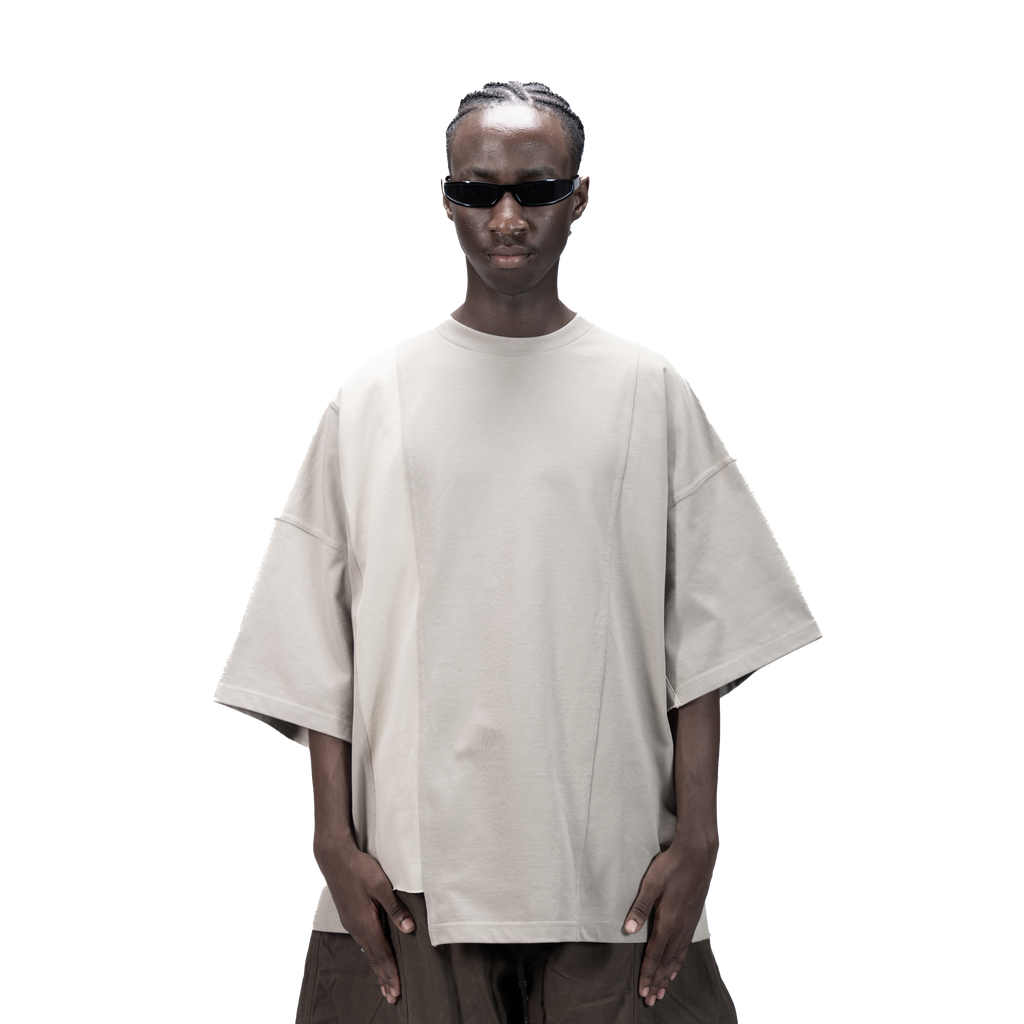 ASYMMETRICAL T-SHIRT - BEIGE