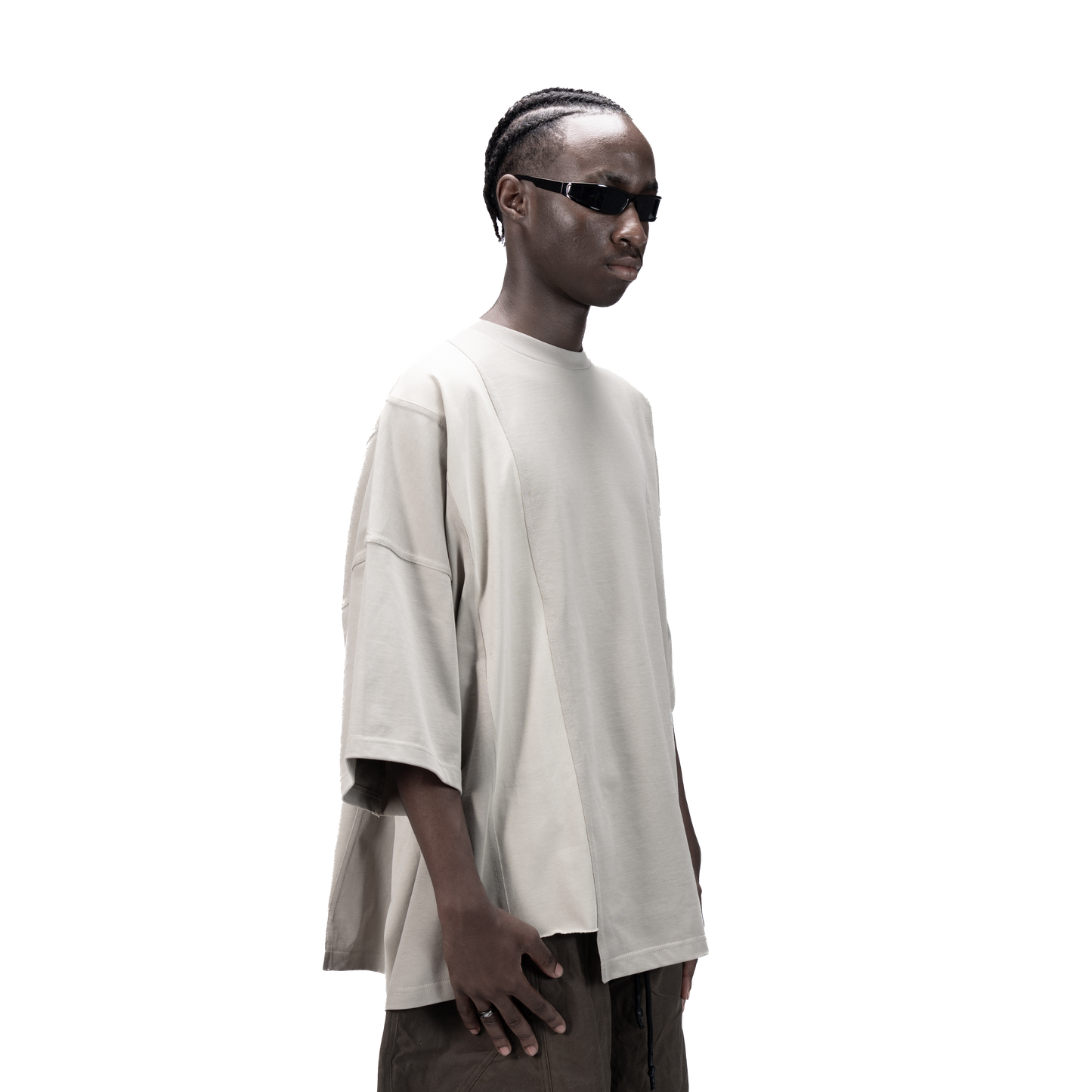 [PRE-ORDER] ASYMMETRICAL T-SHIRT - BEIGE
