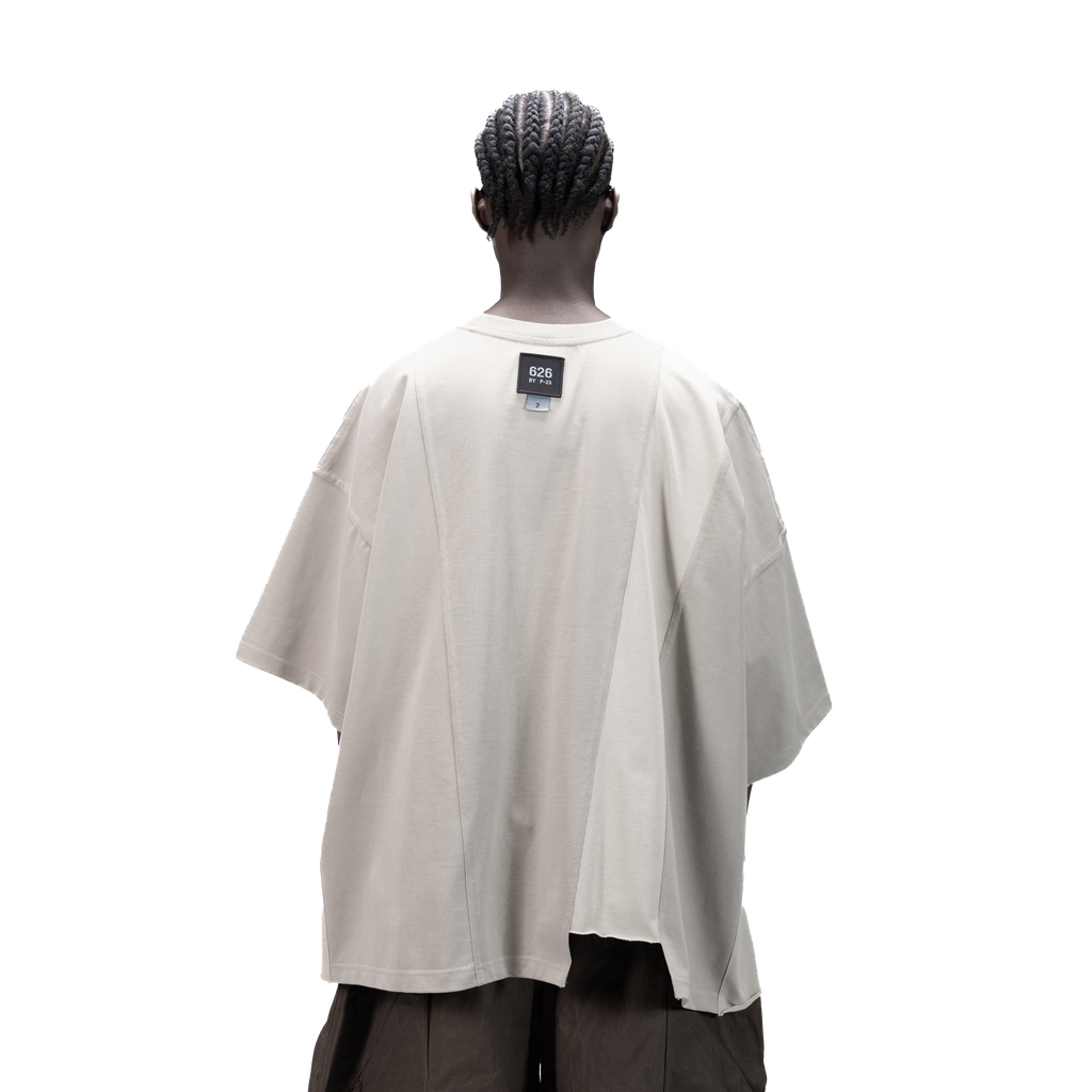 ASYMMETRICAL T-SHIRT - BEIGE