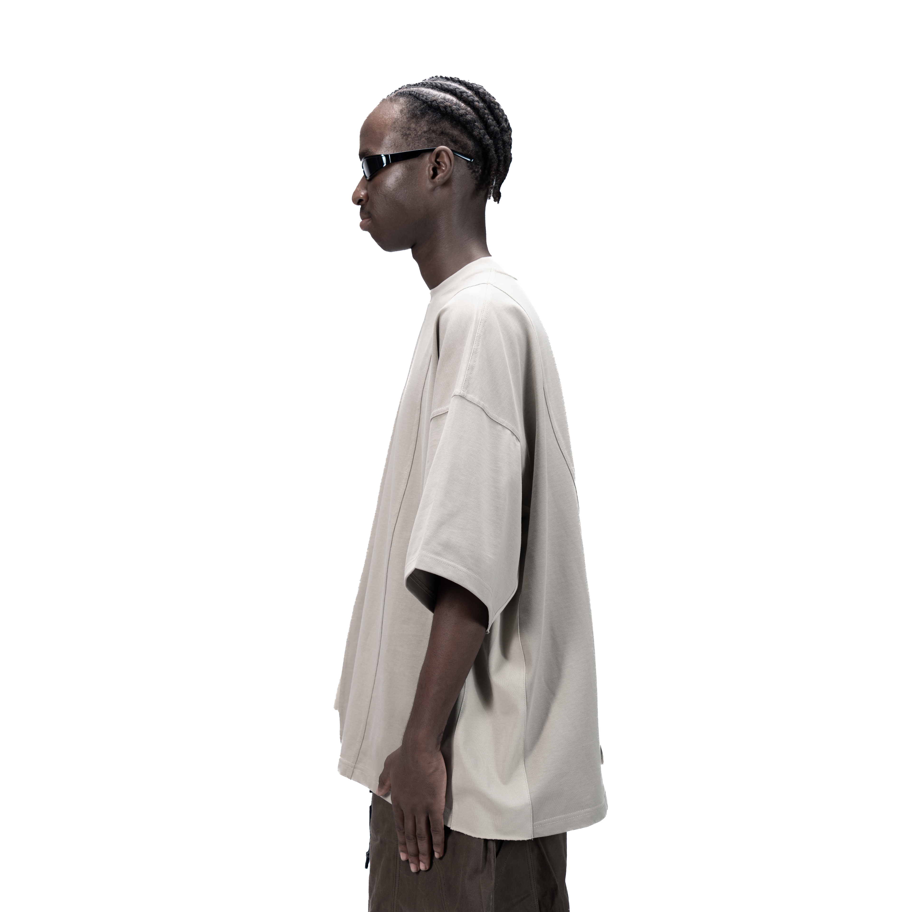 ASYMMETRICAL T-SHIRT - BEIGE