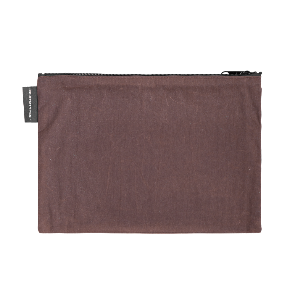 WAX CANVAS POUCH SET - DARK BROWN