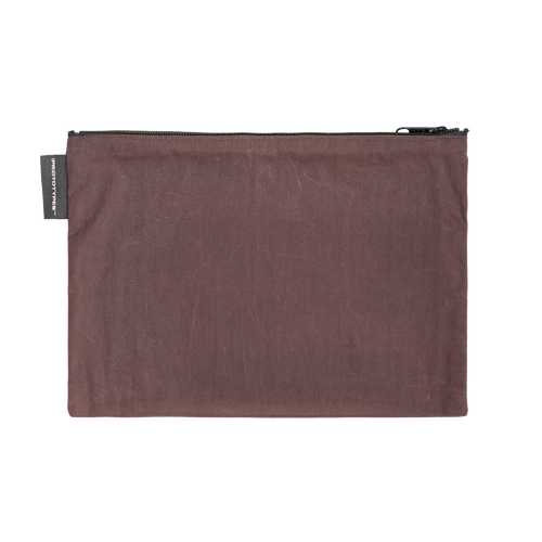 WAX CANVAS POUCH SET - DARK BROWN