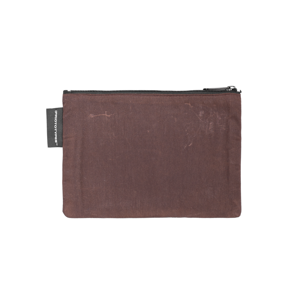WAX CANVAS POUCH SET - DARK BROWN