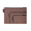 WAX CANVAS POUCH SET - BROWN