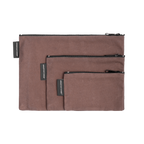 WAX CANVAS POUCH SET - BROWN