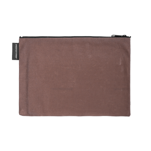 WAX CANVAS POUCH SET - BROWN