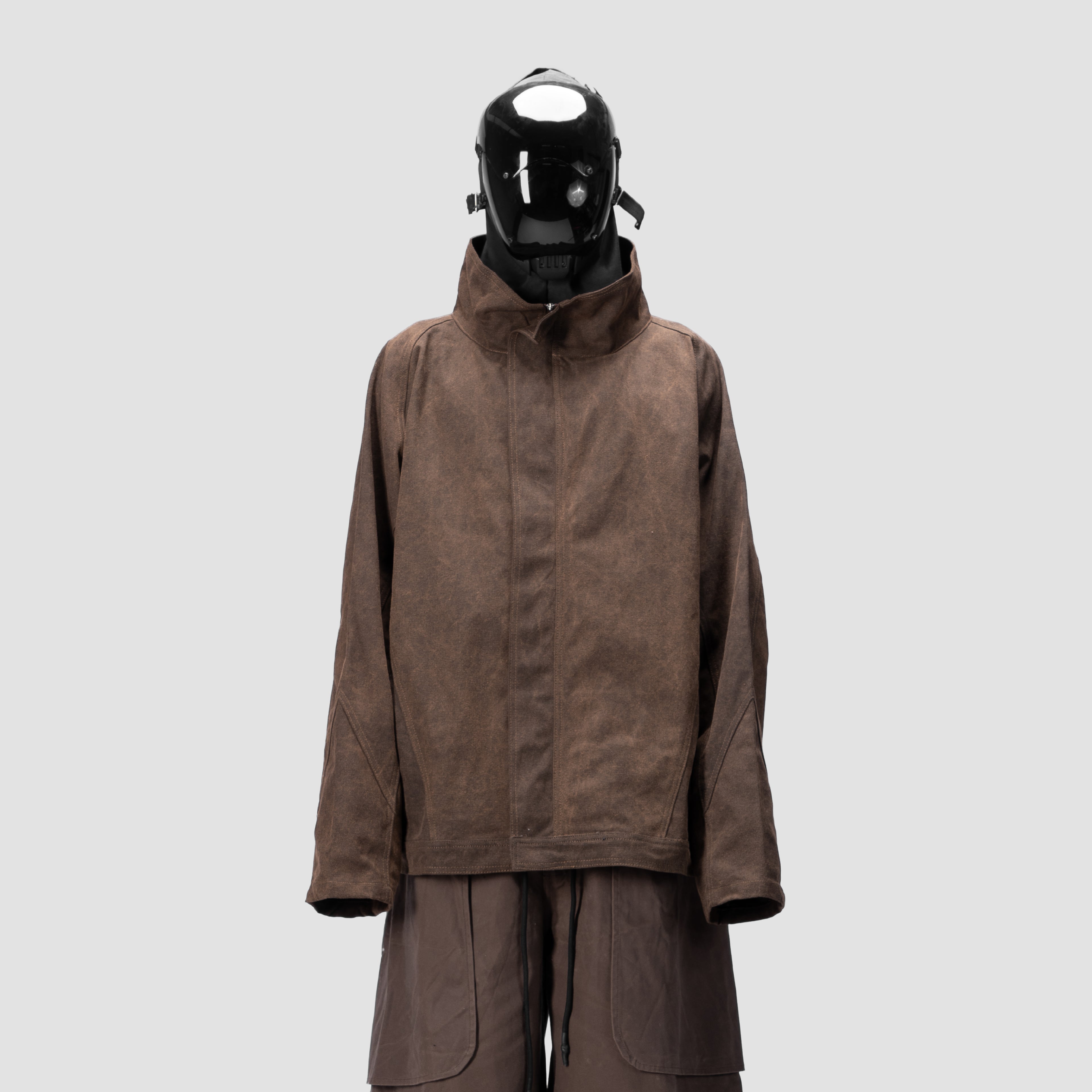 BAT PANEL PARKA - BROWN