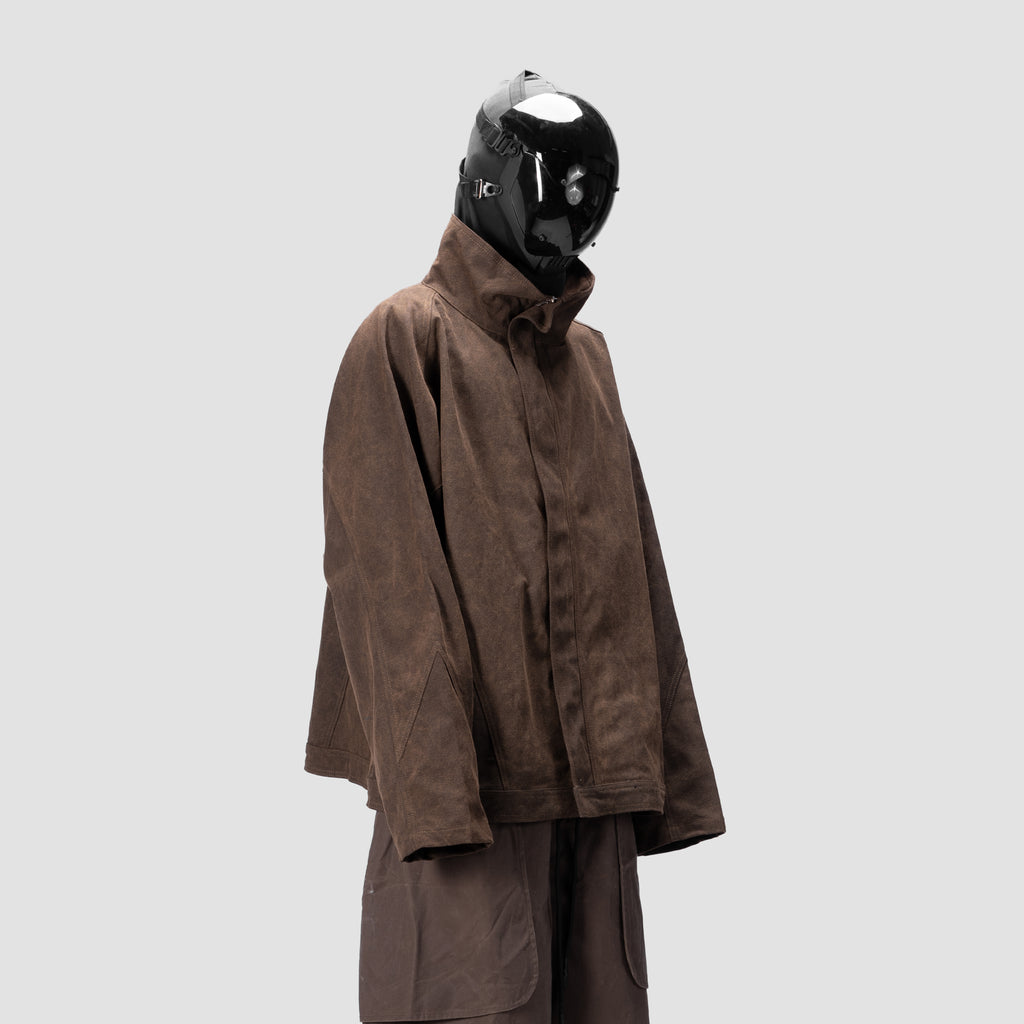 BAT PANEL PARKA - BROWN