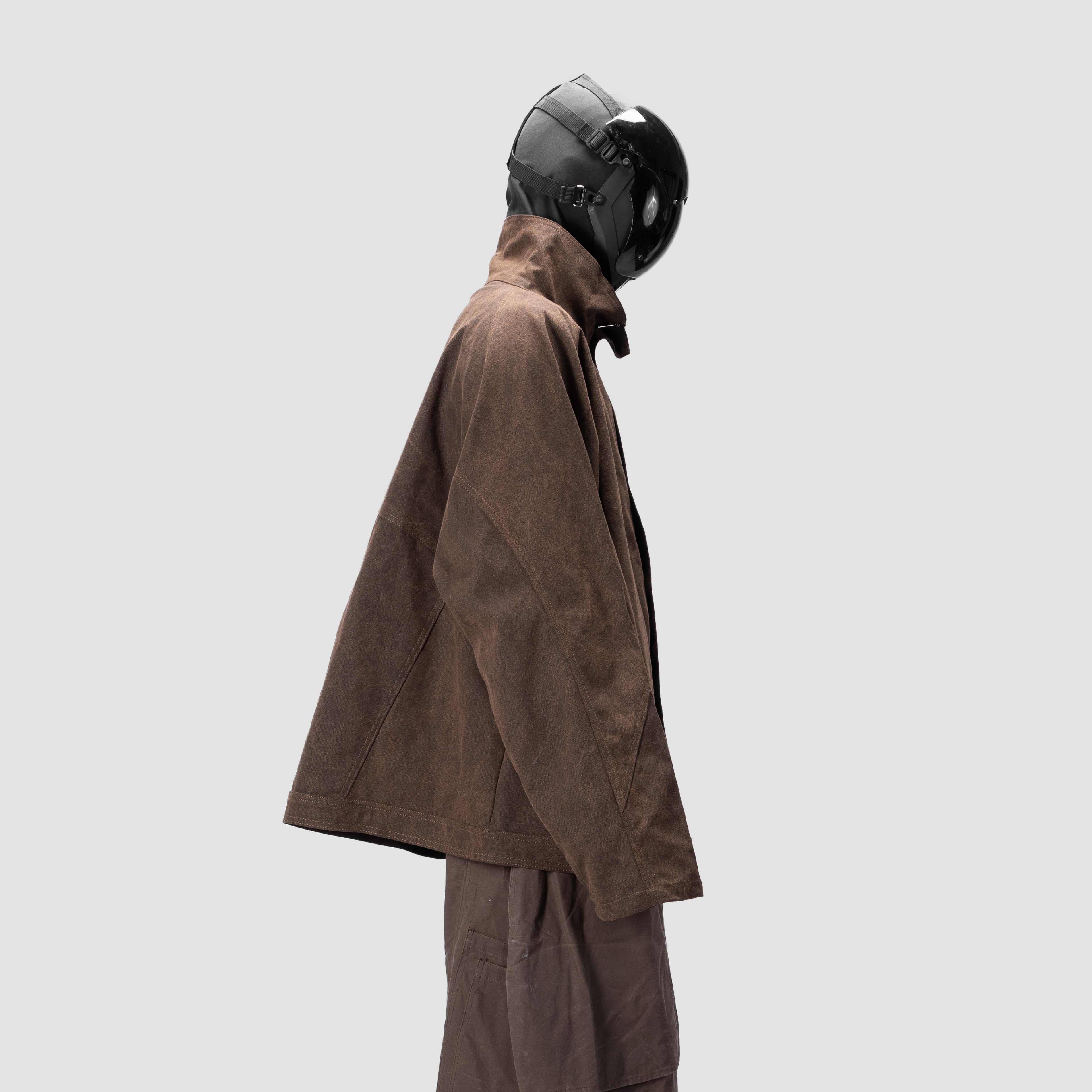 BAT PANEL PARKA - BROWN