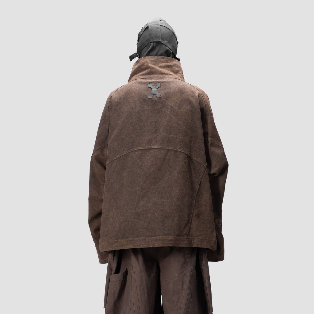 BAT PANEL PARKA - BROWN