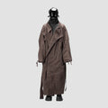 BAT PANEL TRENCH COAT - BROWN