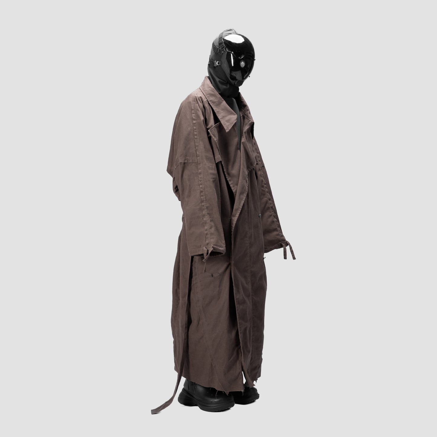 BAT PANEL TRENCH COAT - BROWN